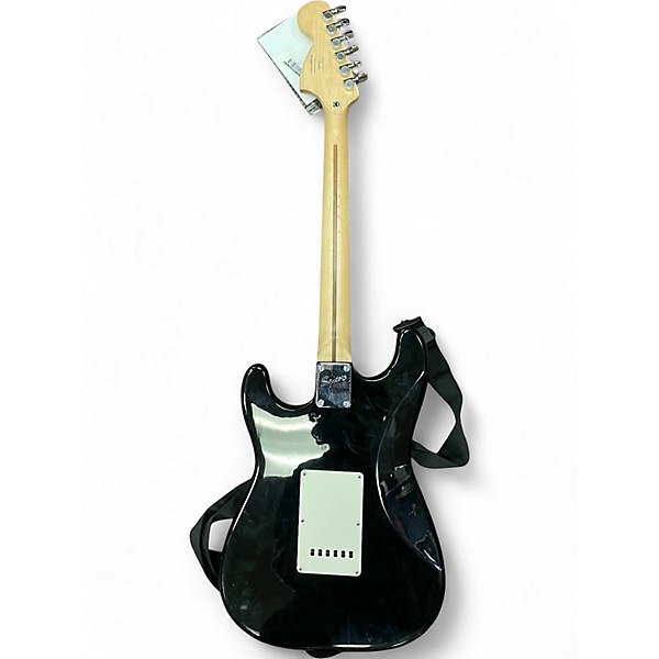 Used Squier Affinity Stratocaster Black and White Solid Body Electric Guitar