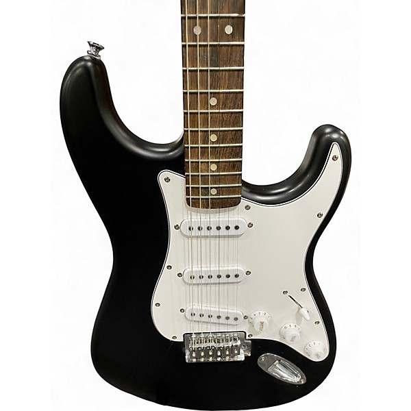 Used Squier Debut Stratocaster Matte Black Solid Body Electric Guitar