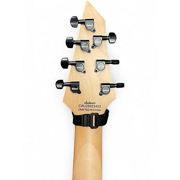 Used Jackson JS22-7 Dinky 7 String Black Solid Body Electric Guitar