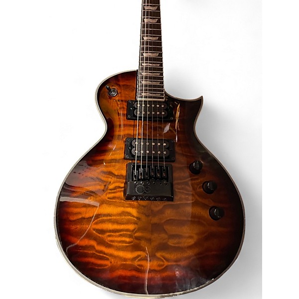 Used ESP LTD EC1000T Amber Burst Solid Body Electric Guitar