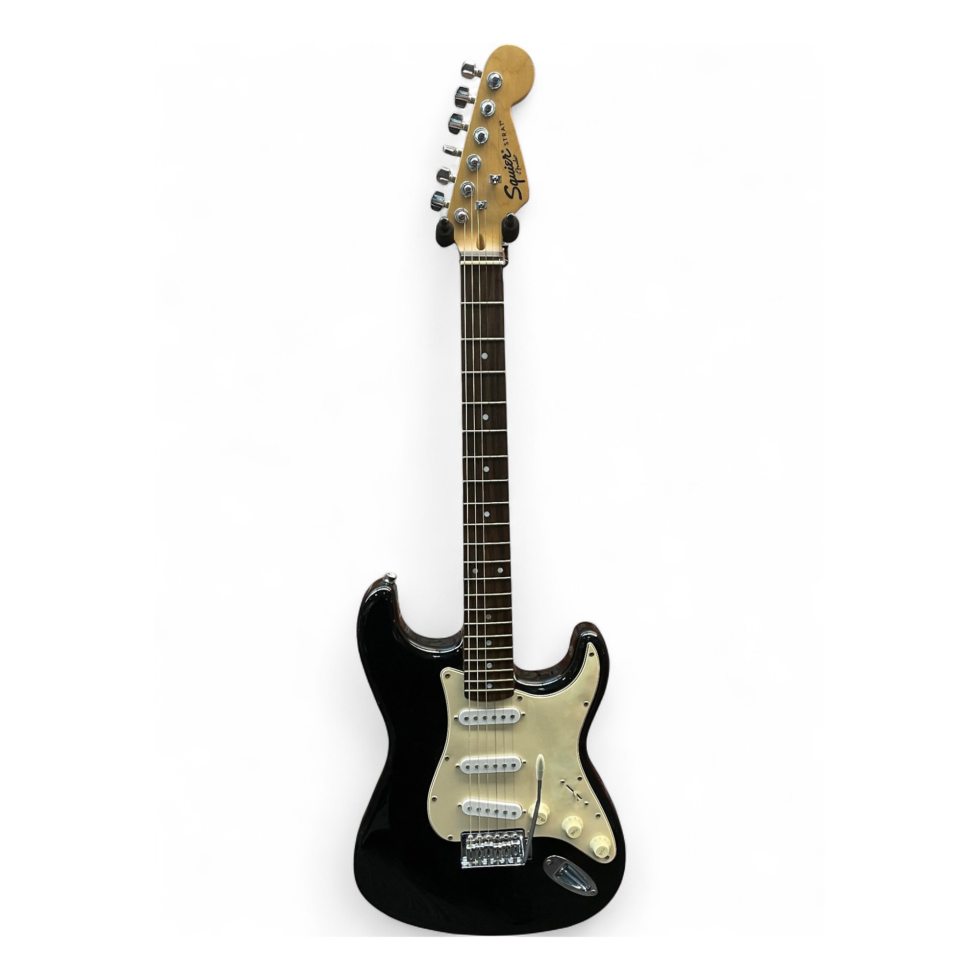 Used Squier stratocaster mij Black Solid Body Electric Guitar