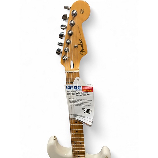 Used Fender PLAYER SERIES STRATOCASTER W/ BENDER White Solid Body Electric Guitar