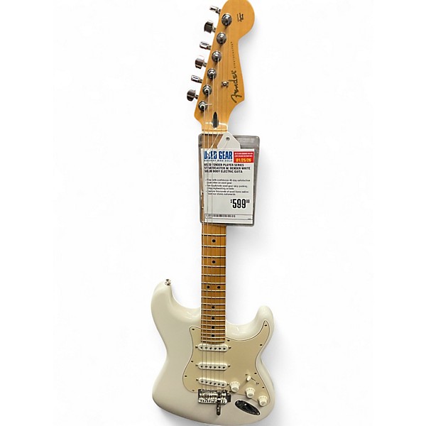 Used Fender PLAYER SERIES STRATOCASTER W/ BENDER White Solid Body Electric Guitar