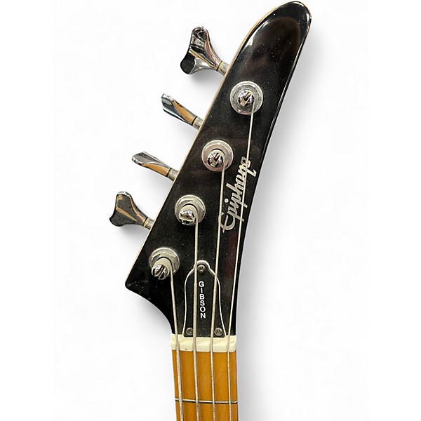 Used Epiphone Accu Bass Black Electric Bass Guitar