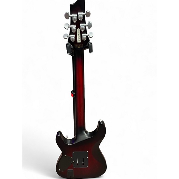 Used Schecter Guitar Research C-1 Platinum FR S Crimson Red Burst Solid Body Electric Guitar