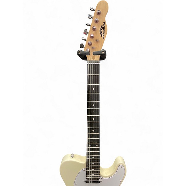 Used Stadium NY-9401 Ivory Solid Body Electric Guitar