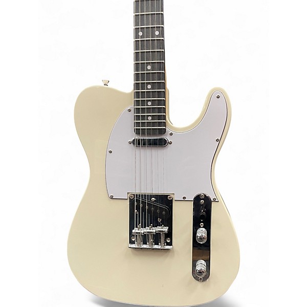 Used Stadium NY-9401 Ivory Solid Body Electric Guitar
