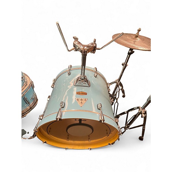 Used Donner 5 Piece Silent Practice Blue Drum Kit