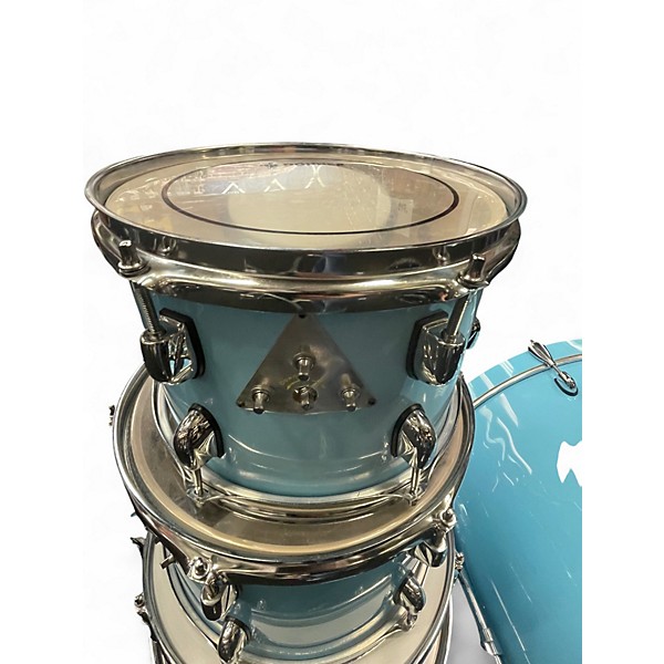 Used Donner 5 Piece Silent Practice Blue Drum Kit