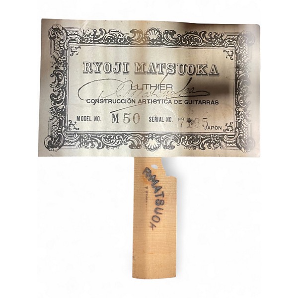 Used 1970 Ryoji Matsuoka Luthier M50 Vintage Natural Classical Acoustic Guitar