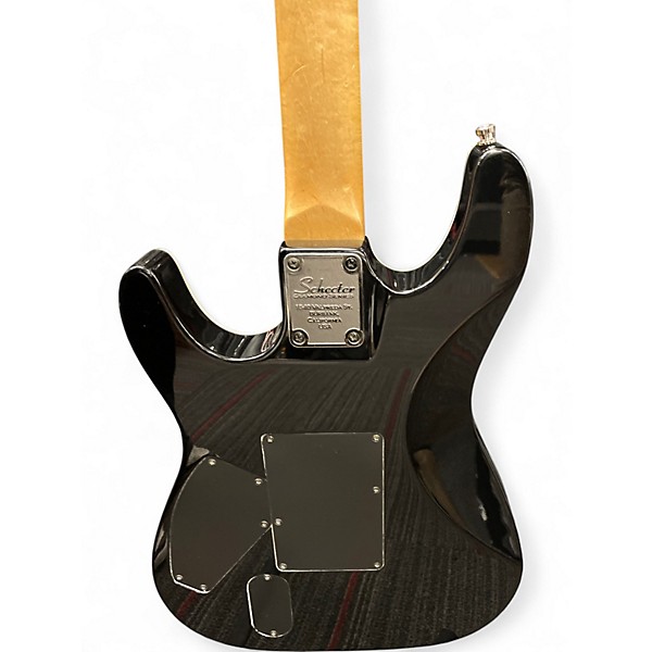 Used Schecter Guitar Research C1 Custom FR Black Solid Body Electric Guitar