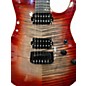 Used Schecter Guitar Research USA CUSTOM SHOP SUNSET RED STAIN BLACK BURST Solid Body Electric Guitar