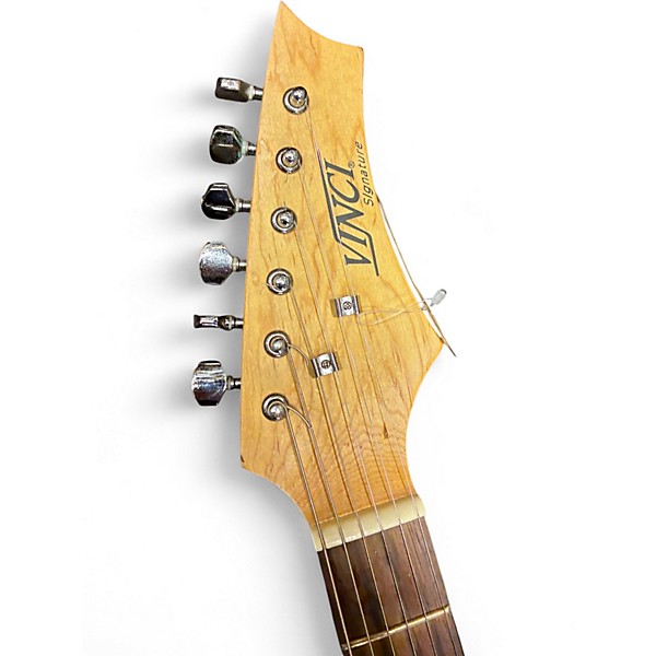 Used Vinci Signature 2000 Black and White Solid Body Electric Guitar