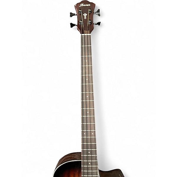 Used Ibanez AEGB24E-MHS Trans Brown Acoustic Bass Guitar