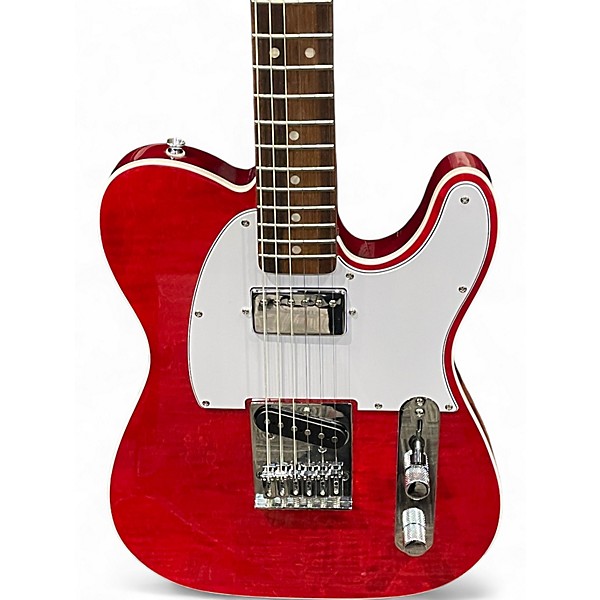 Used Squier Affinity Telecaster FMT Trans Crimson Red Solid Body Electric Guitar