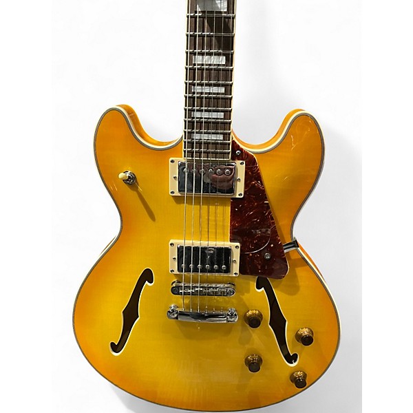 Used Harley Benton HB35 BURST Hollow Body Electric Guitar