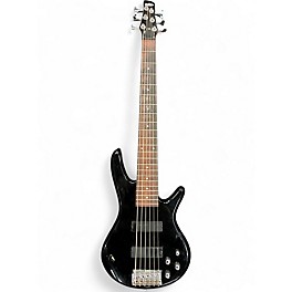 Used Ibanez GIO 6 STRING BASS Black Electric Bass Guitar