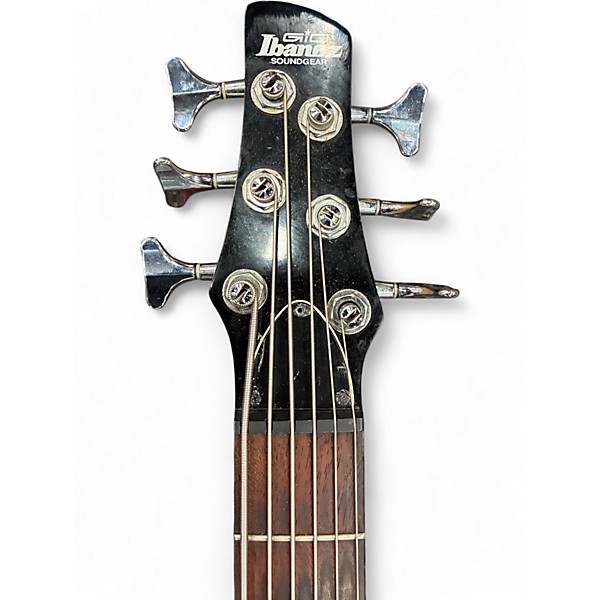 Used Ibanez GIO 6 STRING BASS Black Electric Bass Guitar