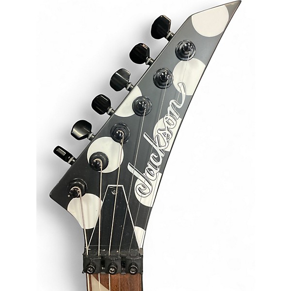 Used Jackson SLX Soloist Black With White Polka Dots Solid Body Electric Guitar