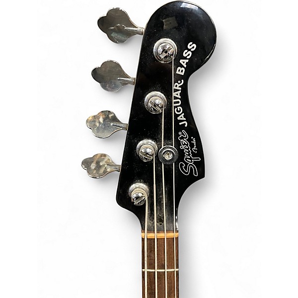 Used Squier JAGUAR BASS BLACK Electric Bass Guitar