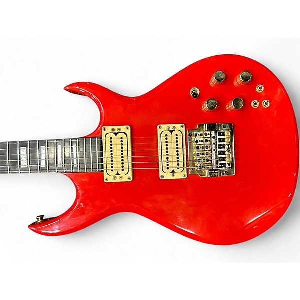 Vintage 1980s Carvin DC200 Red Solid Body Electric Guitar
