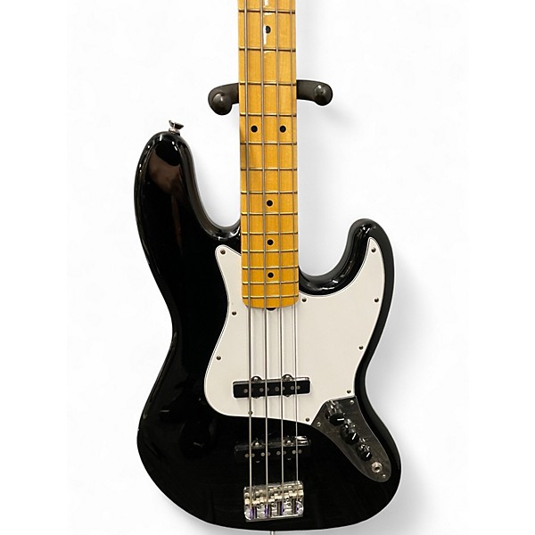 Used 2008 Fender American Standard Jazz Bass Black Electric Bass Guitar