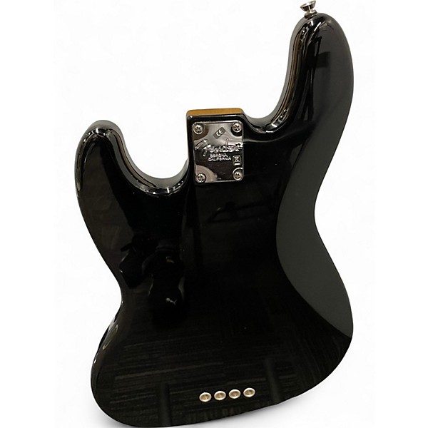 Used 2008 Fender American Standard Jazz Bass Black Electric Bass Guitar