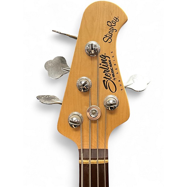 Used Sterling by Music Man Sub 4 Blue Electric Bass Guitar