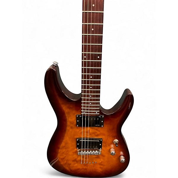 Used Schecter Guitar Research C6-Plus Vintage Sunburst Solid Body Electric Guitar