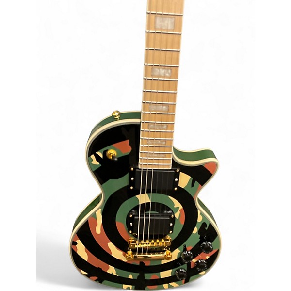 Used Firefly "LES PAUL" ELITE Camo Bullseye Solid Body Electric Guitar