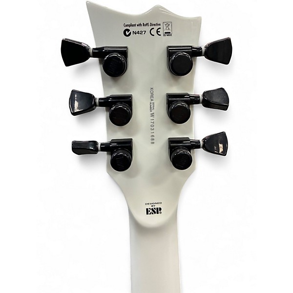 Used ESP James Hetfield Iron Cross WHITE Solid Body Electric Guitar