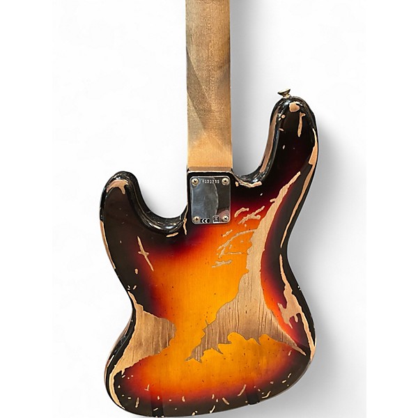 Used 2022 Fender Jaco Pastorius Signature Relic Jazz Bass Fretless Sunburst Electric Bass Guitar