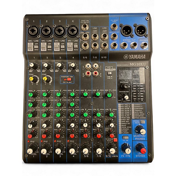 Used Yamaha MG10XU 10 Channel Mixer with Effects Unpowered Mixer