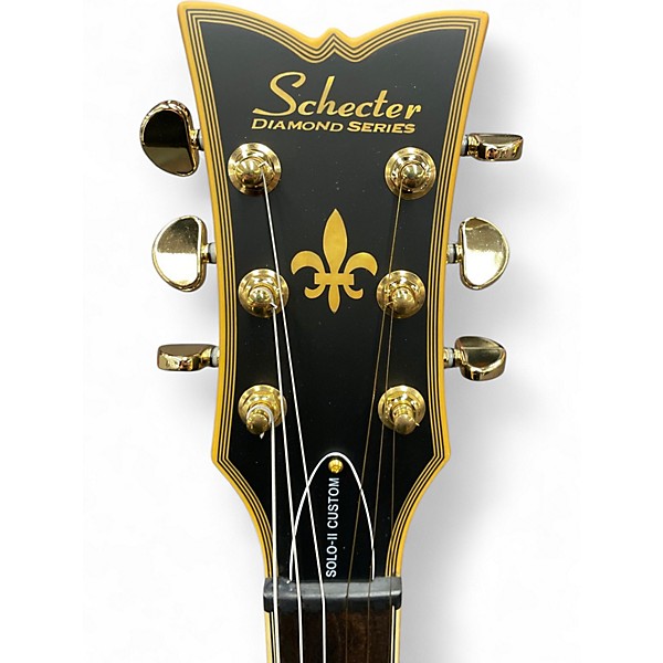 Used Schecter Guitar Research Solo-II Custom Black Solid Body Electric Guitar