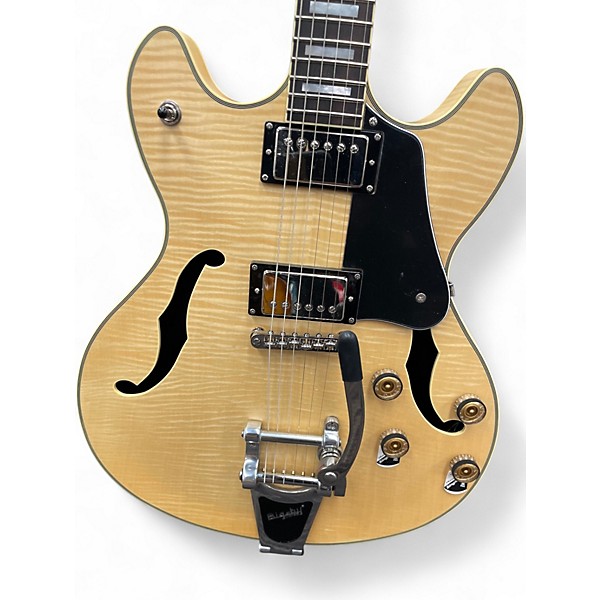 Used Schecter Guitar Research Corsair Natural Hollow Body Electric Guitar