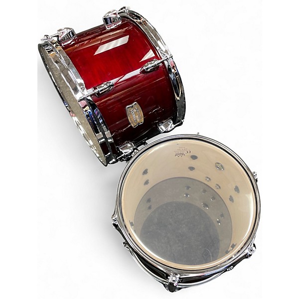 Used Yamaha 5 Piece Stage Custom cranberry red Drum Kit