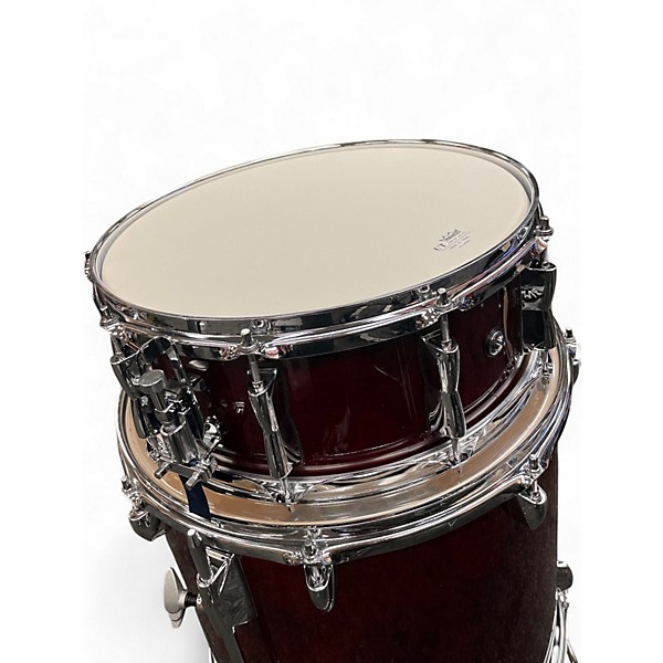 Used Yamaha 5 Piece Stage Custom cranberry red Drum Kit