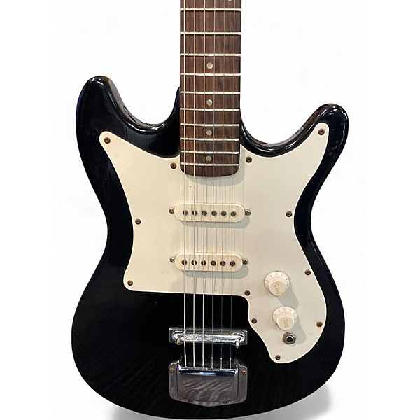 Used Harmony H804 Black Solid Body Electric Guitar