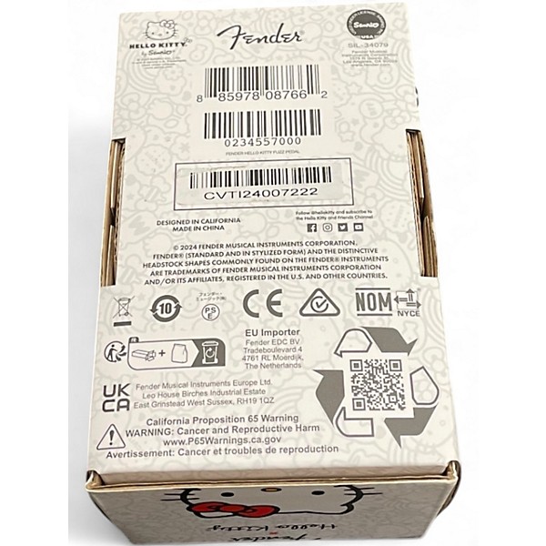 Used Fender Hello Kitty Fuzz Effect Pedal