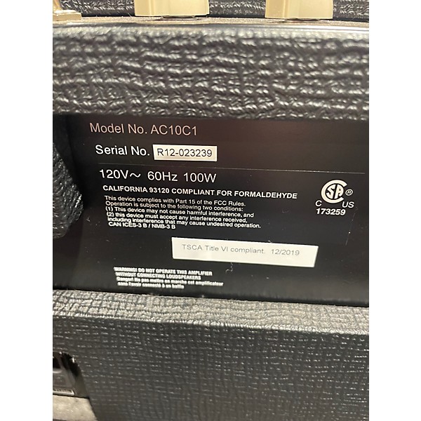 Used VOX AC10C1 10W 1x10 Tube Guitar Combo Amp