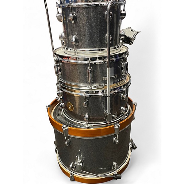 Used TAMA 4 Piece Club Jam Grey Sparkle Drum Kit