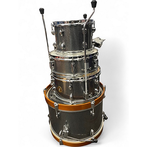 Used TAMA 4 Piece Club Jam Grey Sparkle Drum Kit