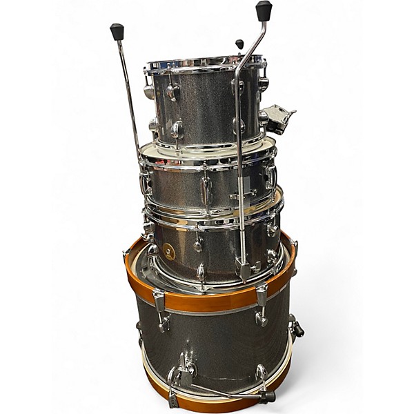 Used TAMA 4 Piece Club Jam Grey Sparkle Drum Kit