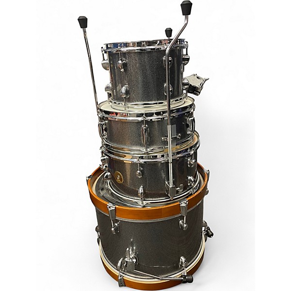 Used TAMA 4 Piece Club Jam Grey Sparkle Drum Kit