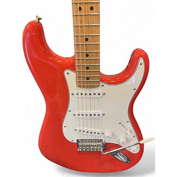 Used 2023 Fender  Stratocaster (Mex) Festia Red Solid Body Electric Guitar