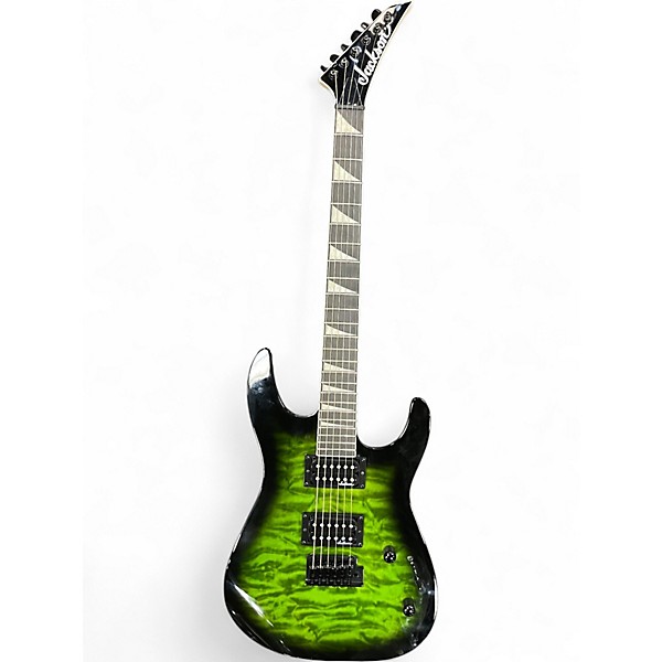Used Jackson DINKY JS20 TRANSPARENT GREEN Solid Body Electric Guitar