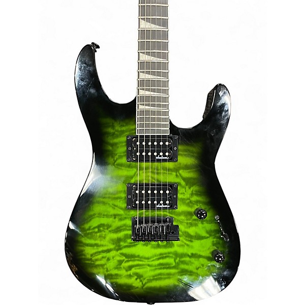 Used Jackson DINKY JS20 TRANSPARENT GREEN Solid Body Electric Guitar