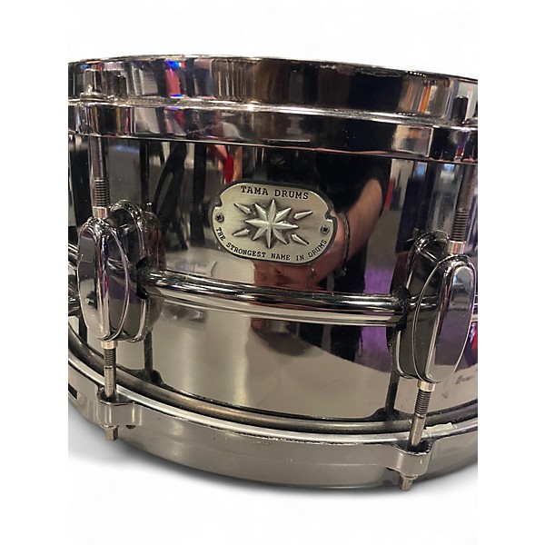 Used TAMA 6.5X14 Metalworks Snare SILVER MIRROR Drum