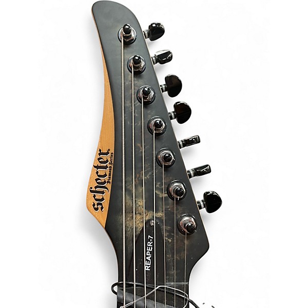 Used Schecter Guitar Research REAPER 7 Charcoal Solid Body Electric Guitar