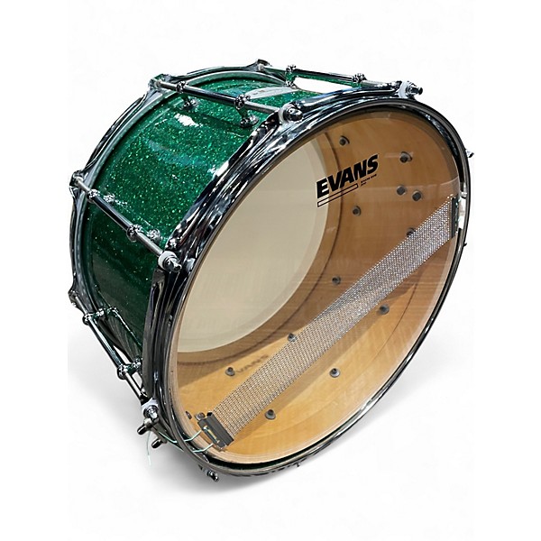 Used Palmetto 14X8 SNARE MAPLE GREEN SPARKLE Drum